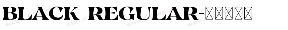 Black Regular字体转换